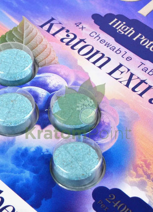 Opia High Potency Blue Raspberry Mitragynine Tablets 240mg 4 tablets - kratom extract