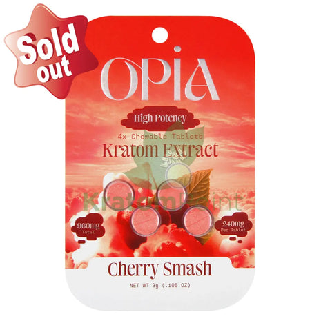 Opia High Potency Cherry Smash Mitragynine Tablets 240mg 4 tablets - kratom extract