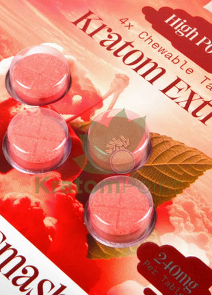 Opia High Potency Cherry Smash Mitragynine Tablets 240mg 4 tablets - kratom extract