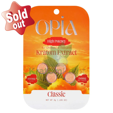Opia High Potency Classic Mitragynine Tablets 240mg 4 tablets - kratom extract