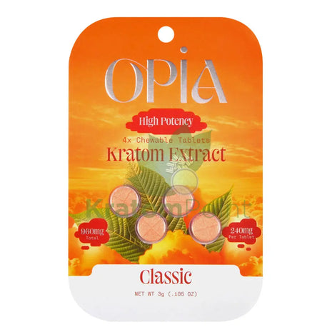 Opia High Potency Classic Mitragynine Tablets 240mg 4 tablets - kratom extract