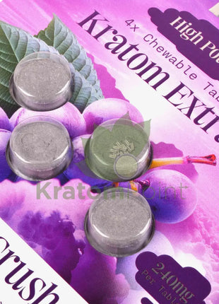 Opia High Potency Grape Crush Mitragynine Tablets 240mg 4 tablets - kratom extract