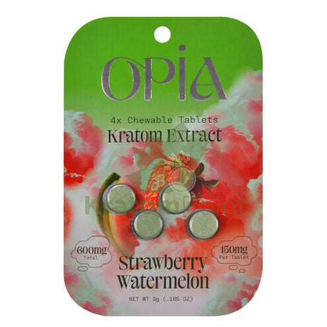 Opia Strawberry Watermelon Mitragynine Tablets 150mg 4 tablets - kratom extract