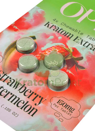 Opia Strawberry Watermelon Mitragynine Tablets 150mg 4 tablets - kratom extract