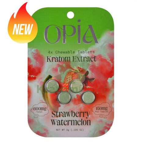 Opia Strawberry Watermelon Mitragynine Tablets 150mg 4 tablets - kratom extract