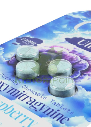 Opia Ultra 7-Hydroxymitragynine 60mg Blue Raspberry Tablets 4 count Hydroxy