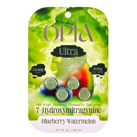 Opia Ultra 7-Hydroxymitragynine 60mg Blueberry Watermelon Tablets 4 count Hydroxy