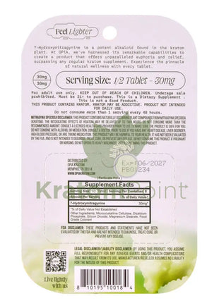 Opia Ultra 7-Hydroxymitragynine 60mg Blueberry Watermelon Tablets 4 count Hydroxy