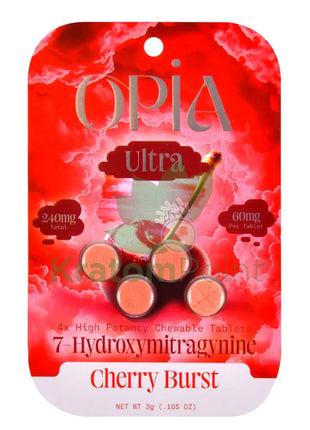 Opia Ultra 7-Hydroxymitragynine 60mg Cherry Burst Tablets 4 count Hydroxy