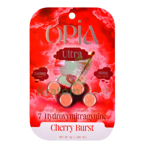 Opia Ultra 7-Hydroxymitragynine 60mg Cherry Burst Tablets 4 count Hydroxy
