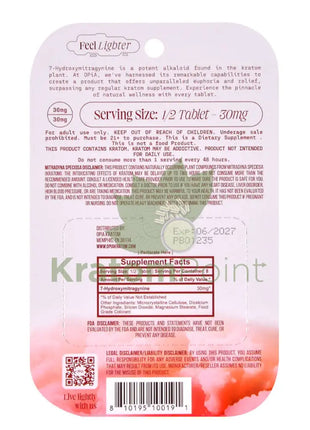 Opia Ultra 7-Hydroxymitragynine 60mg Cherry Burst Tablets 4 count Hydroxy