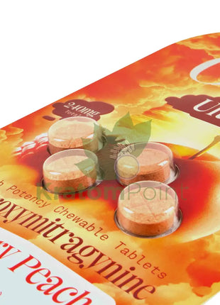 Opia Ultra 7-Hydroxymitragynine 60mg Raspberry Peach Tablets 4 count Hydroxy
