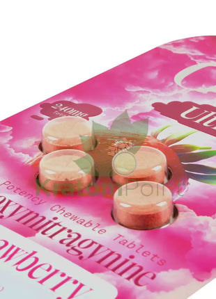 Opia Ultra 7-Hydroxymitragynine 60mg Sour Strawberry Tablets 4 count Hydroxy