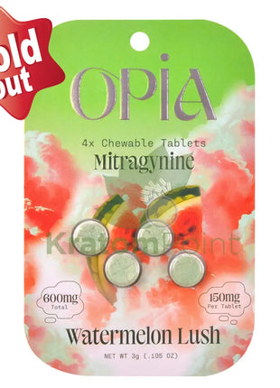 Opia Watermelon Lush Kratom Extract Tablets 150mg 4 tablets