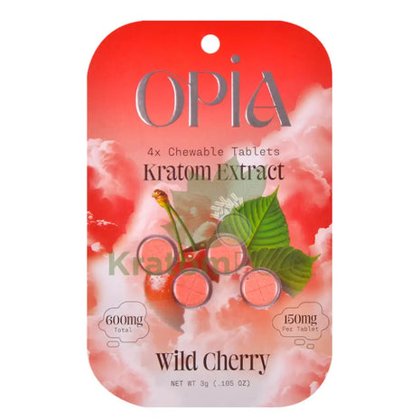 Opia Wild Cherry Kratom Extract Tablets 150mg 4 tablets
