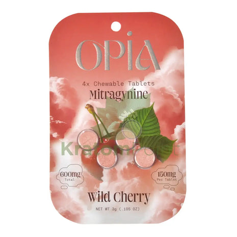 Opia Wild Cherry Mitragynine Tablets 150mg 4 tablets