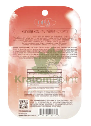 Opia Wild Cherry Mitragynine Tablets 150mg 4 tablets