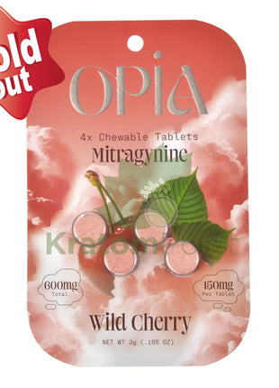 Opia Wild Cherry Mitragynine Tablets 150mg 4 tablets