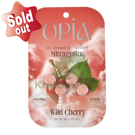 Opia Wild Cherry Mitragynine Tablets 150mg 4 tablets