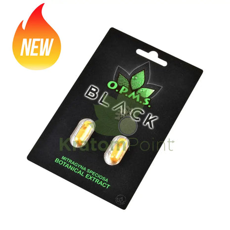OPMS Black Kratom Capsules 2 count pack