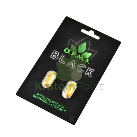 OPMS Black Kratom Capsules 2 count pack