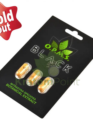OPMS Black Kratom Capsules 3 count pack