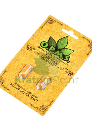 OPMS Gold Kratom Capsules 2 count pack