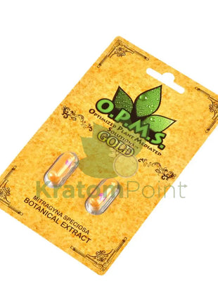 OPMS Gold Kratom Capsules 2 count pack
