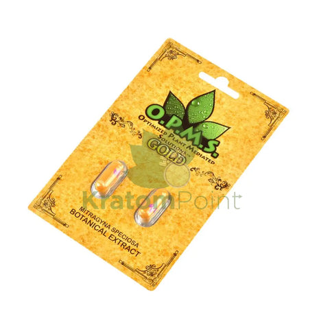 OPMS Gold Kratom Capsules 2 count pack