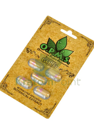 OPMS Gold kratom capsules, 5 count