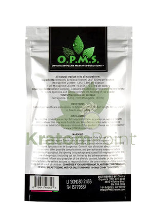 Opms Kratom 15G 30 Capsules Maeng Da Opms