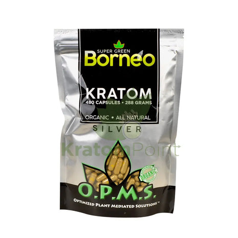 Opms Kratom 480 Capsules Super Green Borneo Opms