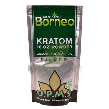 OPMS Kratom Powder 16oz Super Green Borneo opms