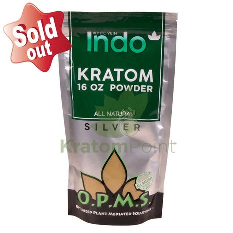 OPMS Kratom Powder 16oz White Vein Indo opms