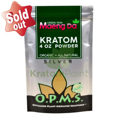 Opms Kratom Powder 4Oz Green Vein Maeng Da Opms