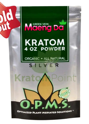 Opms Kratom Powder 4Oz Green Vein Maeng Da Opms