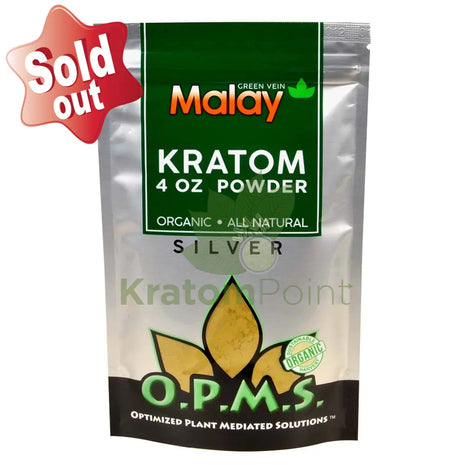 Opms Kratom Powder 4Oz Green Vein Malay Opms