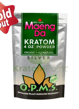 Opms Kratom Powder 4Oz Red Vein Maeng Da Opms