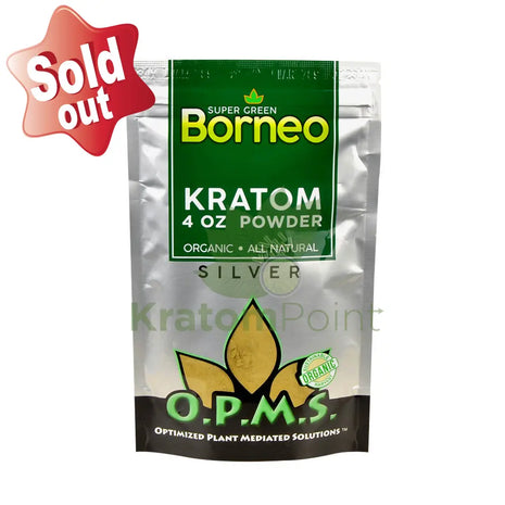 Opms Kratom Powder 4Oz Super Green Borneo Opms