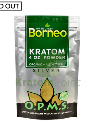 Opms Kratom Powder 4Oz Super Green Borneo Opms