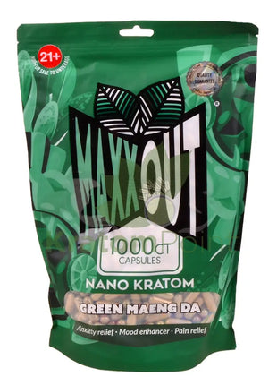 Pain Out (Maxx Out) Kratom Capsules 1000ct Green Maeng Da - pain out