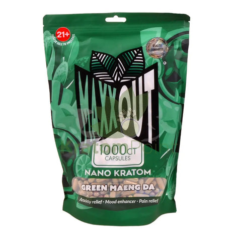 Pain Out (Maxx Out) Kratom Capsules 1000ct Green Maeng Da - pain out