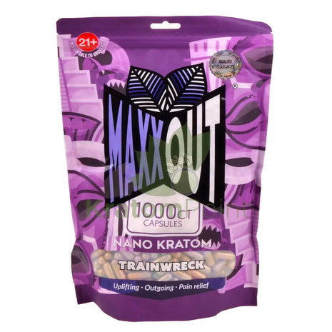 Pain Out (Maxx Out) Kratom Capsules 1000ct Train Wreck - pain out