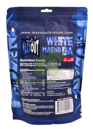 Pain Out (Maxx Out) Kratom Capsules 1000ct White Maeng Da - pain out