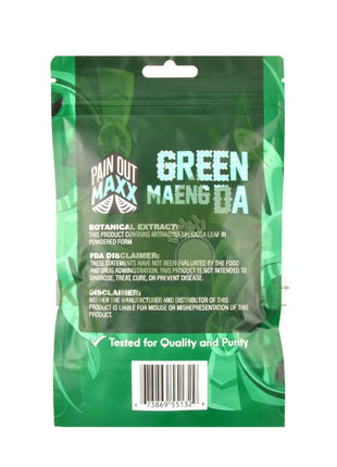Pain Out Kratom Capsules 100Ct Green Maeng Da Pain Out-back