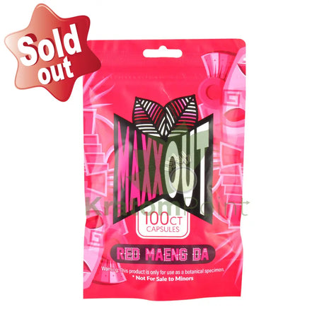 Pain Out (Maxx Out) Kratom Capsules 100Ct Red Maeng Da Pain Out