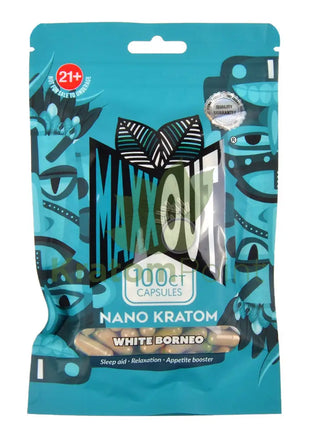 Pain Out (Maxx Out) Kratom Capsules 100ct White Borneo - pain out