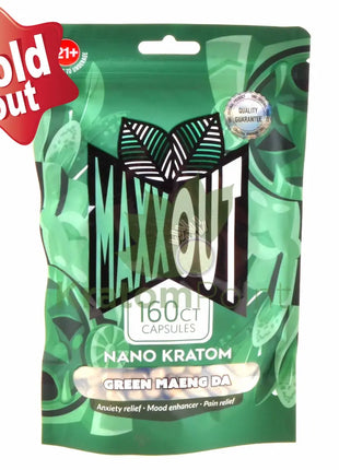 Pain Out (Maxx Out) Kratom Capsules 160ct Green Maeng Da pain out