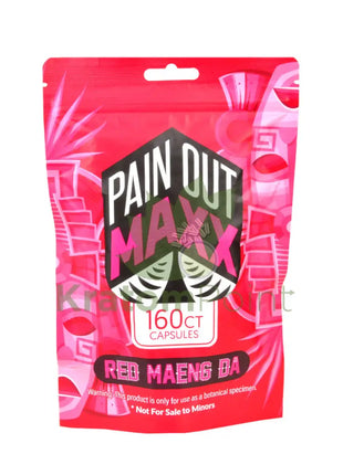 Pain Out Kratom Capsules 160count Red Maeng Da