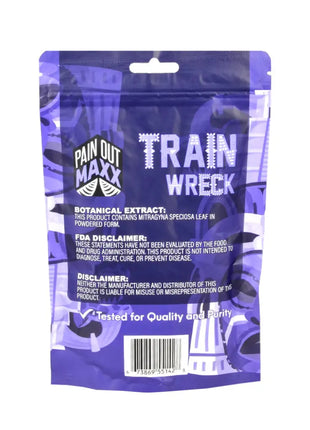 Pain Out Kratom Capsules 160count Train Wreck-back